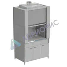 Шкаф вытяжной с коконом из стеклопластика с водой с ВЗБ светильником 1200х820х2240 мм, раб. поверхность - КЕРАМИКА