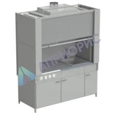 Шкаф вытяжной с коконом из стеклопластика с мойкой из СП и смесителем с электрикой 1800х820х2240 мм, раб. поверхность - МОНОЛИТНЫЙ КЕРАМОГРАНИТ