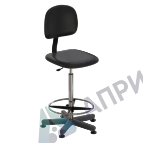 Стул лабораторный на опорах (высота 620-760 мм) (кожзам)