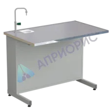 Стол демонстрационный с подводом воды 1212х750х900, раб. поверхность - МОНОЛИТНЫЙ КЕРАМОГРАНИТ