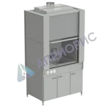 Шкаф вытяжной с коконом из стеклопластика с мойкой из СП и смесителем с электрикой 1200х820х2240 мм, раб. поверхость- LABGRADE