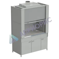 Шкаф вытяжной с коконом из стеклопластика с водой с ВЗБ светильником 1500х820х2240 мм, раб. поверхность - КЕРАМИКА