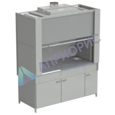 Шкаф вытяжной с коконом из стеклопластика с водой с ВЗБ светильником 1800х820х2240 мм, раб. поверхность - МОНОЛИТНЫЙ КЕРАМОГРАНИТ