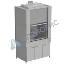 Шкаф вытяжной с коконом из стеклопластика с мойкой из СП и смесителем с ВЗБ светильником 1200х820х2240 мм, раб. поверхость- LABGRADE