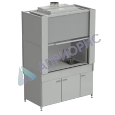 Шкаф вытяжной с коконом из стеклопластика с мойкой из НС и смесителем с ВЗБ светильником 1500х820х2240 мм, раб. поверхность - LABGRADE