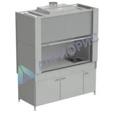 Шкаф вытяжной с коконом из стеклопластика с мойкой из НС и смесителем с ВЗБ светильником 1800х820х2240 мм, раб. поверхность - LABGRADE