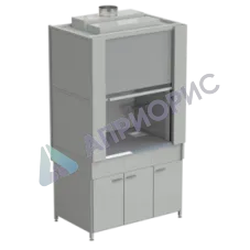 Шкаф вытяжной с коконом из стеклопластика с водой с ВЗБ светильником 1200х820х2240 мм, раб. поверхность - МОНОЛИТНЫЙ КЕРАМОГРАНИТ