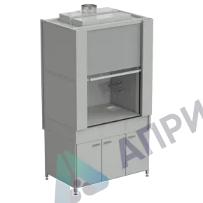 Шкаф вытяжной с коконом из стеклопластика с водой с ВЗБ светильником 1200х820х2240 мм, раб. поверхность - LABGRADE