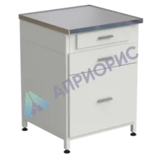 Тумба 3 ящика 610х610х850, верхний ящик - роликовые направляющие, нижние ящики - направляющие полного выдвижения, МОНОЛИТНЫЙ КЕРАМОГРАНИТ