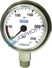 Поверка манометров с трубкой Бурдона, медный сплав или нержавеющая сталь модели 112.28, 132.28