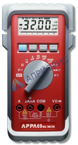 Поверка мультиметра цифрового APPA-17, APPA-17A, APPA-63N, APPA-67, APPA-69, APPA-97R, APPA-99II, APPA-201N, APPA-203, APPA-205, APPA-207