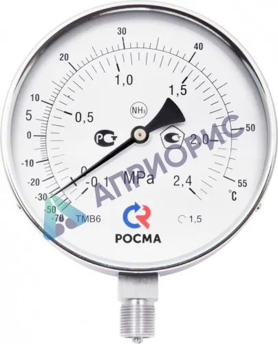 Поверка манометров аммиачных Тип ТМ (ТМВ) — NH3, серия 11