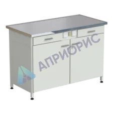 Стол-тумба с электрикой (2 ящика + двери) 1212x610x850 мм, раб. поверхность - МОНОЛИТНЫЙ КЕРАМОГРАНИТ