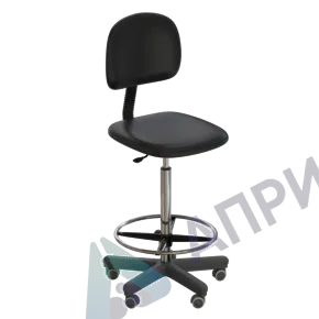 Стул лабораторный на роликах (высота 620-760 мм) (кожзам)