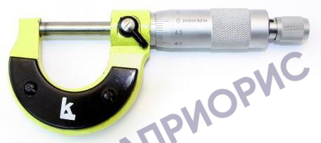 Поверка микрометра торговой марки «Калиброн» с отсчетом по шкалам стебля и барабана и с цифровым отсчетным устройством