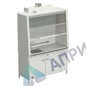 Шкаф вытяжной с одной мойкой из НС без электрики 1520х750х2160 мм, раб. поверхность - LABGRADE