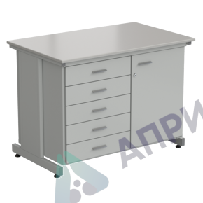 Стол-тумба 1 дверь (правая) + 5 ящиков 1200х750х900, DURCON