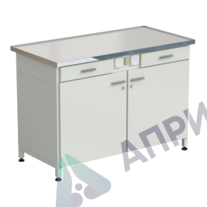 Стол-тумба с электрикой (2 ящика + двери) 1212x610x850 мм, раб. поверхность - LABGRADE-лайт