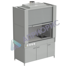 Шкаф вытяжной с коконом из стеклопластика с мойкой из НС и смесителем с электрикой 1500х820х2240 мм, раб. поверхность - LABGRADE