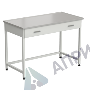 Стол лабораторный с 1 ящиком 1213х613х850 мм, раб. поверхность - DURCON с бортиком