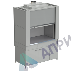 Шкаф вытяжной с коконом из стеклопластика без воды с ВЗБ светильником 1500х820х2240 мм, раб. поверхность - МОНОЛИТНЫЙ КЕРАМОГРАНИТ