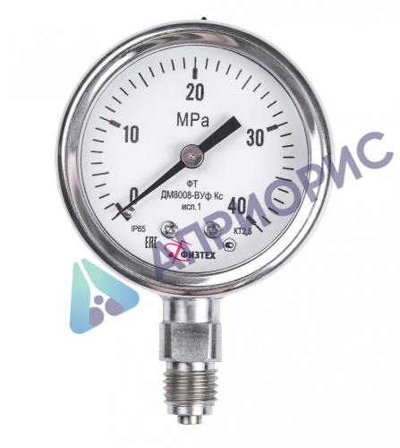 Поверка манометров виброустойчивых коррозионностойких ДМ8008-ВУф Кс исп 1 d.50