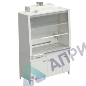 Шкаф вытяжной с подводом воды с ВЗБ светильником 1520х750х2160 мм, раб. поверхность - КЕРАМИКА