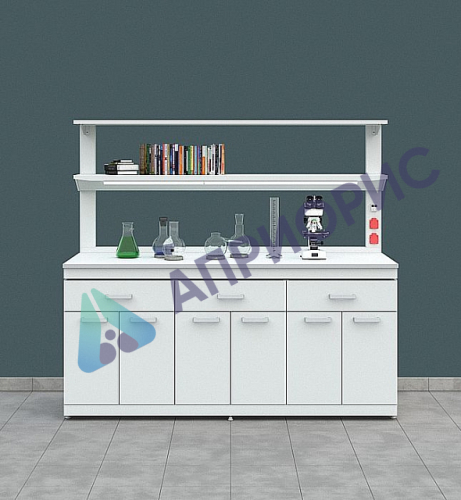 СТОЛ ЛАБОРАТОРНЫЙ С ДВУМЯ ПОЛКАМИ