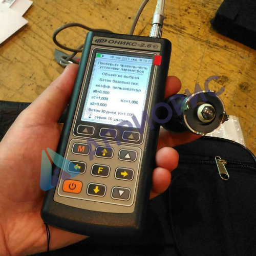 Поверка измерителя прочности бетона ОНИКС-2.6