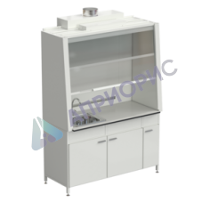 Шкаф вытяжной с одной мойкой из НС и ВЗБ светильником 1520х750х2160 мм, раб. поверхность - LABGRADE