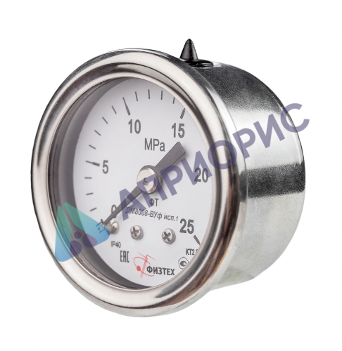 Поверка манометров виброустойчивых ДМ8008-ВУф исп 1 ОШ d.40