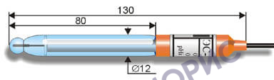 Промышленный стеклянный pH-электрод ЭС-10802/7 К 220.2