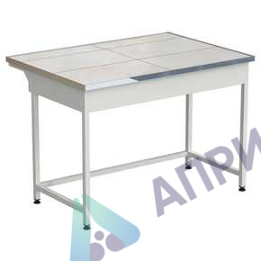 Стол лабораторный упрощенный 1212х850х850 мм, раб. поверхность - КЕРАМИКА