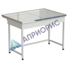 Стол лабораторный упрощенный 1212х850х850 мм, раб. поверхность - КЕРАМОГРАНИТ