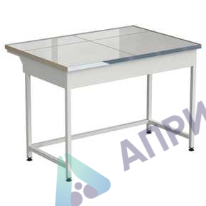 Стол лабораторный упрощенный 1212х850х850 мм, раб. поверхность - КЕРАМОГРАНИТ