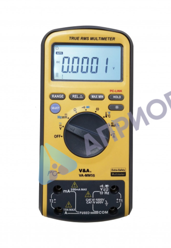 VA-ММ55 МУЛЬТИМЕТР ЦИФРОВОЙ С ПОВЫШЕННОЙ ЗАЩИТОЙ