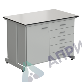 Стол-тумба 1 дверь (левая) + 5 ящиков 1200х750х900, LABGRADE