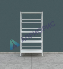 СТЕЛЛАЖ ЛАБОРАТОРНЫЙ ДЛЯ ХРАНЕНИЯ С ОГРАНИЧИТЕЛЯМИ СТ-13