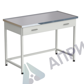 Стол лабораторный с 1 ящиком 1212х610х850 мм, раб. поверхность - МОНОЛИТНЫЙ КЕРАМОГРАНИТ