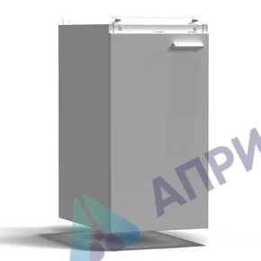 Тумба подвесная дверь левая 400х540х760, высокая, серый металл - СТАЛЬ