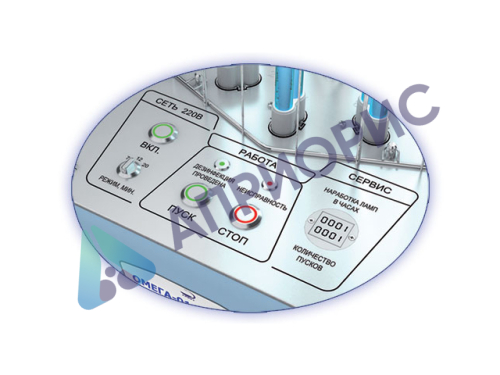 Установка бактерицидная ультрафиолетовая КРОНТ ОМЕГА-01 (99.9%, 8 ламп 75 Вт)