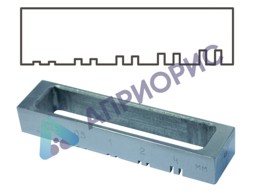 Гребенка для оценки розлива ЛКМ (0,25; 0,50; 1,0; 2,0; 4,0 мм)