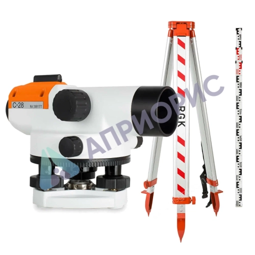 Комплект оптический нивелир  RGK C-28 штатив рейка - 3 в 1 с поверкой