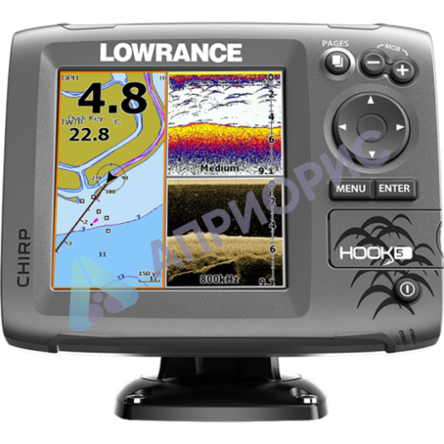 Картплоттер с эхолотом Lowrance Hook-5 Mid/High/DownScan™