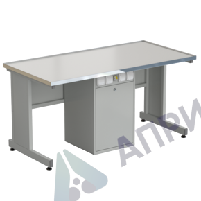 Стол ученический с сервисной стойкой, с электрикой 1515х750х760, раб. поверхность - LABGRADE-лайт