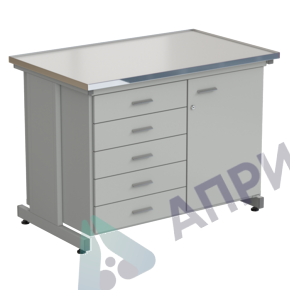 Стол-тумба 1 дверь (правая) + 5 ящиков 1212х750х900, LABGRADE-лайт