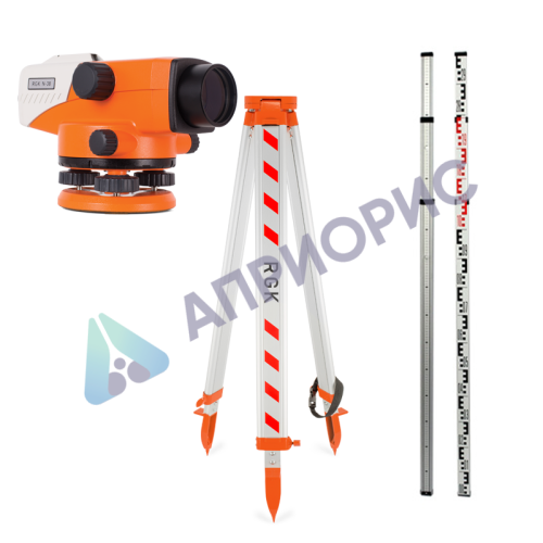 Комплект оптический нивелир RGK N-38 штатив рейка - 3 в 1 с поверкой