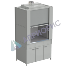 Шкаф вытяжной с коконом из стеклопластика без воды с ВЗБ светильником 1200х820х2240 мм, раб. поверхность - МОНОЛИТНЫЙ КЕРАМОГРАНИТ