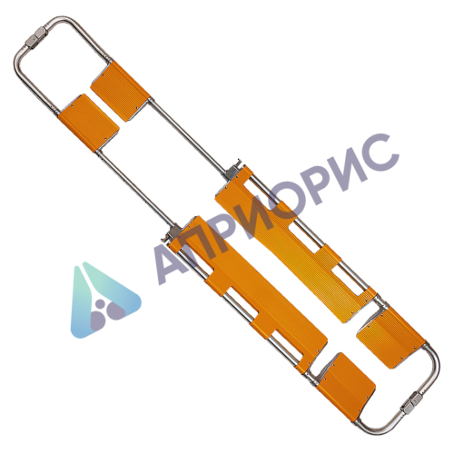 Медицинские носилки ковшовые с ремнями DDJ-3C (ортопедические, металлические)