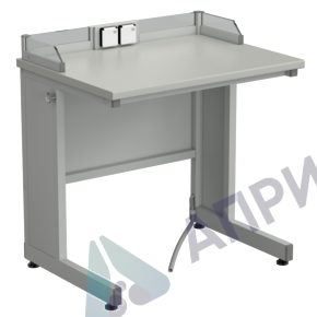 Стол ученический с выдвижным блоком 1200х600х1025 в сборе, раб. поверхность - ЛАМИНАТ БЕЛЫЙ
